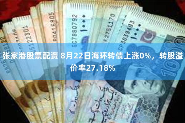 张家港股票配资 8月22日海环转债上涨0%，转股溢价率27.18%