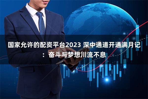 国家允许的配资平台2023 深中通道开通满月记：奋斗与梦想川流不息