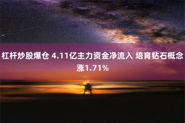 杠杆炒股爆仓 4.11亿主力资金净流入 培育钻石概念涨1.71%